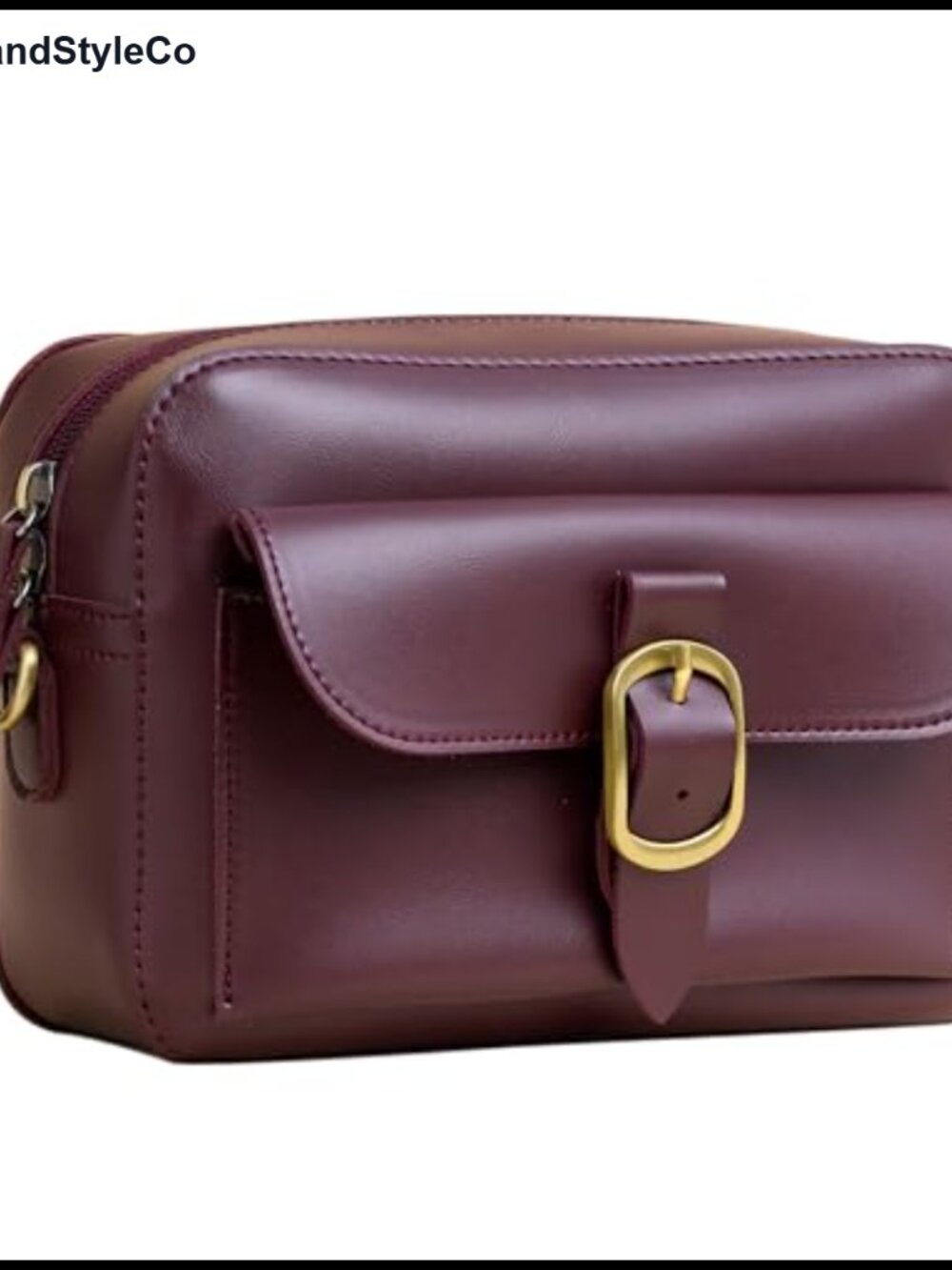 Vegan Leather Crossbody Camera Bag Square Satchel Small Purse Shoulder Handbag